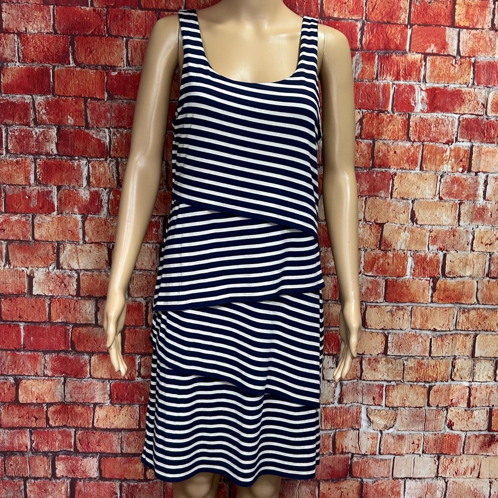 Loft‎ Tiered Striped Dress